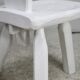 Pair of tripod chairs, gouged seats. Brutalist, circa 1960. Painted wood.