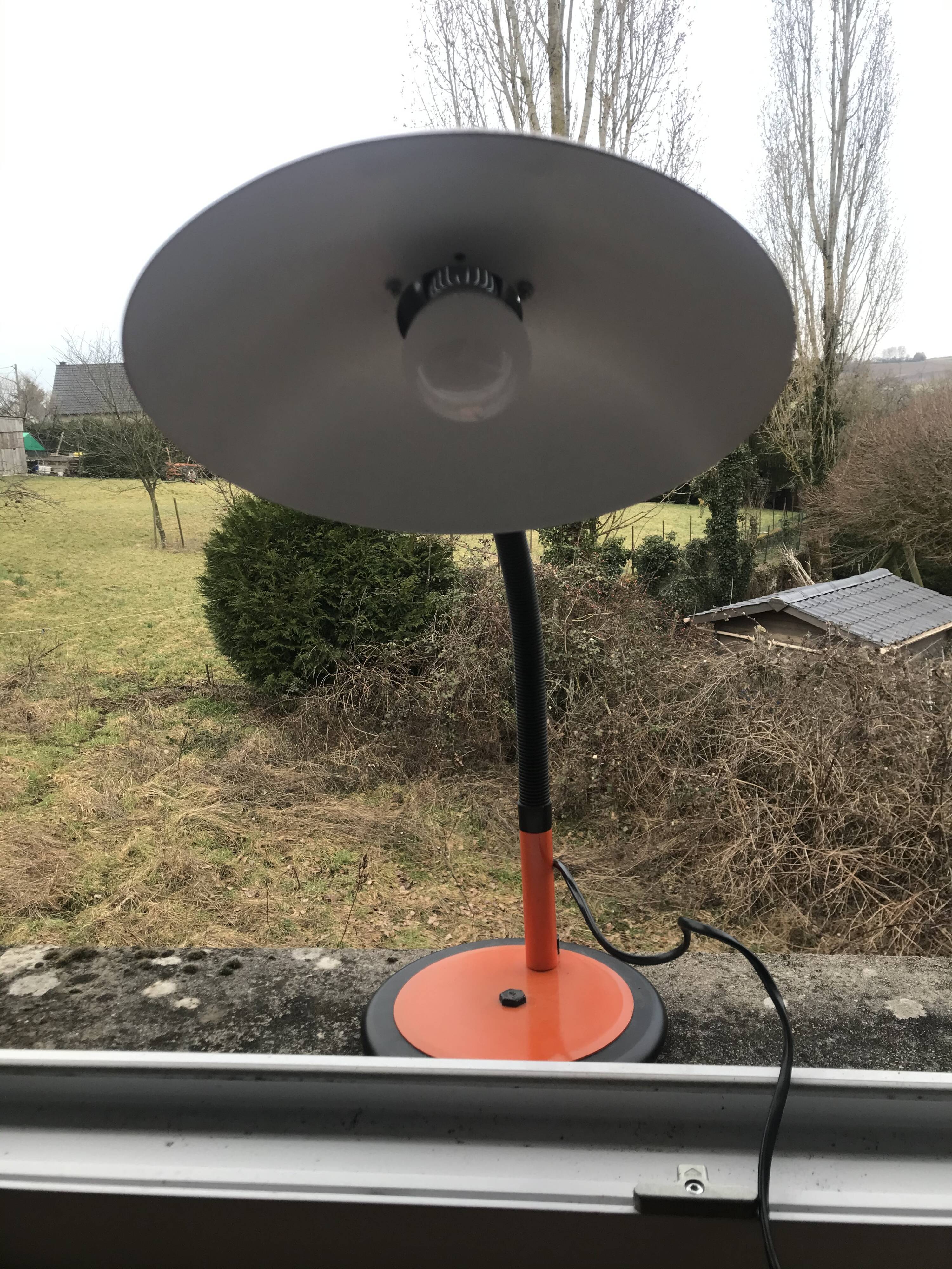 Vintage office lamp orange 70s