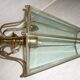 Brass lantern with 6 beveled glasses