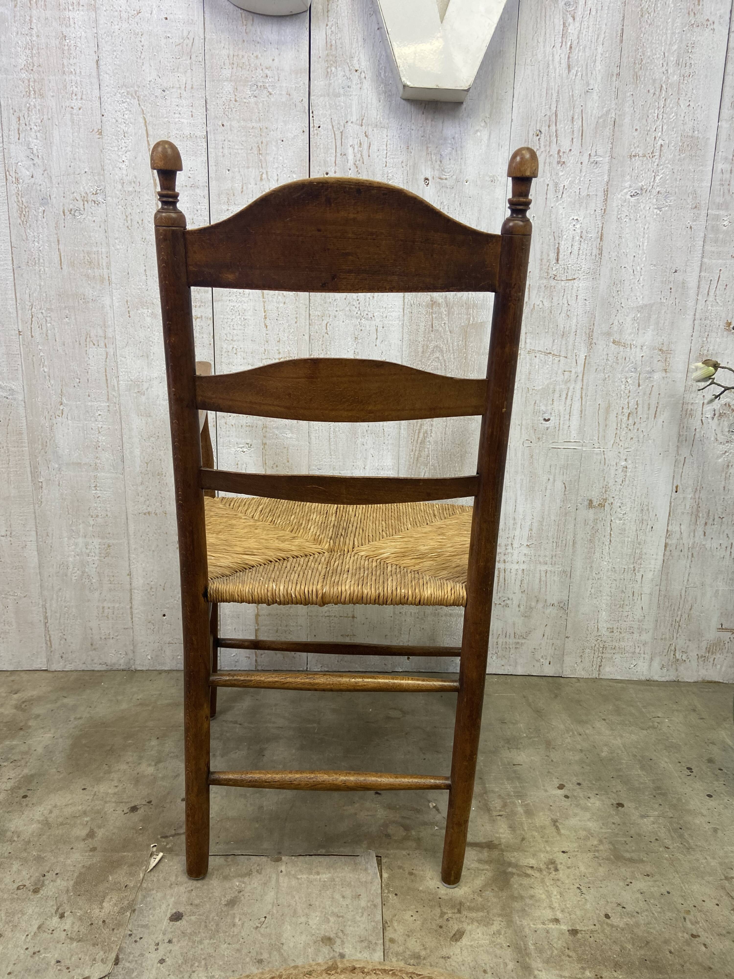 Vintage straw armchair