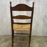 Vintage straw armchair