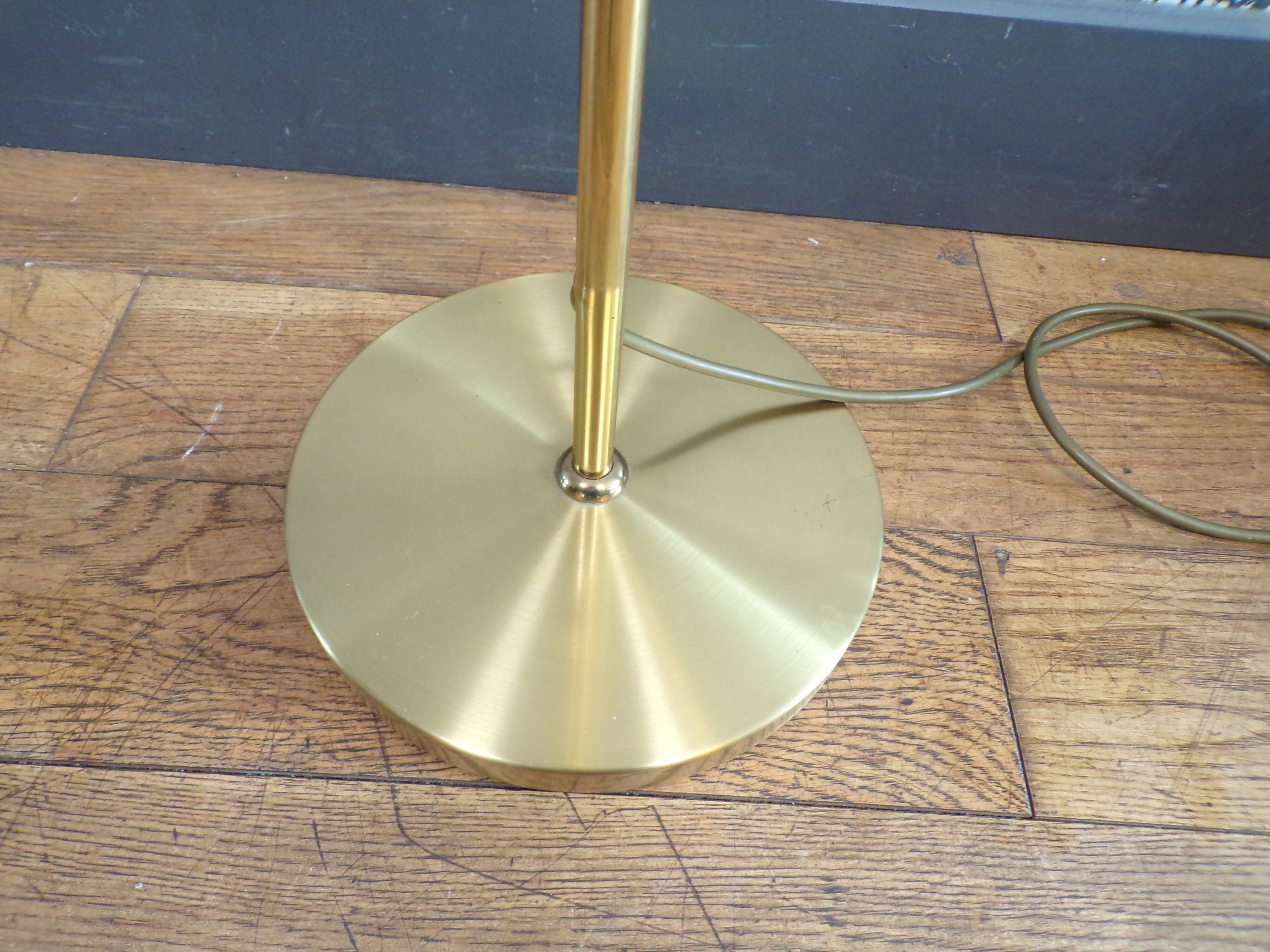 Brass reading floor lamp