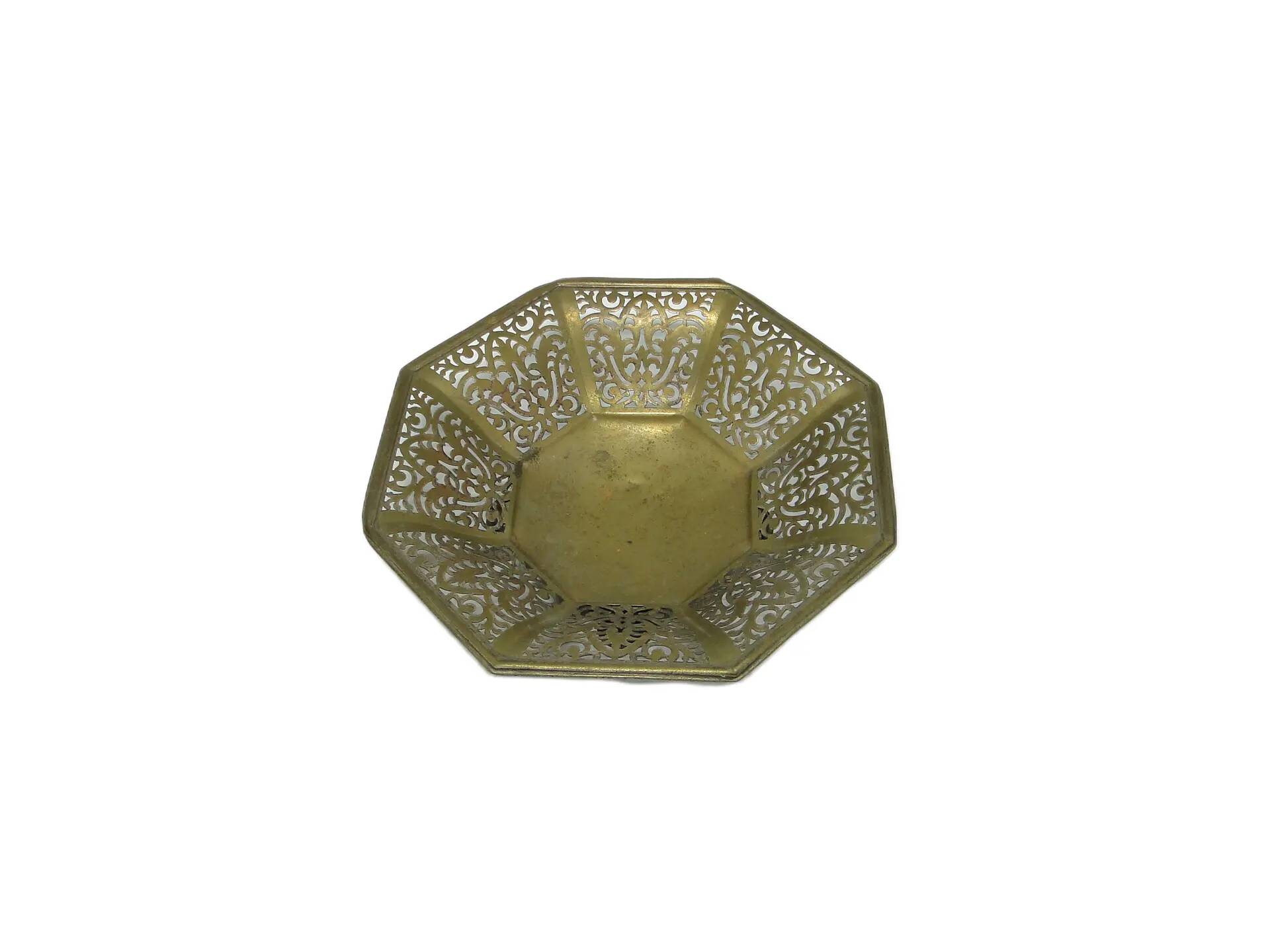 Bol décoratif Art Nouveau, laiton, Allemagne, années 1970