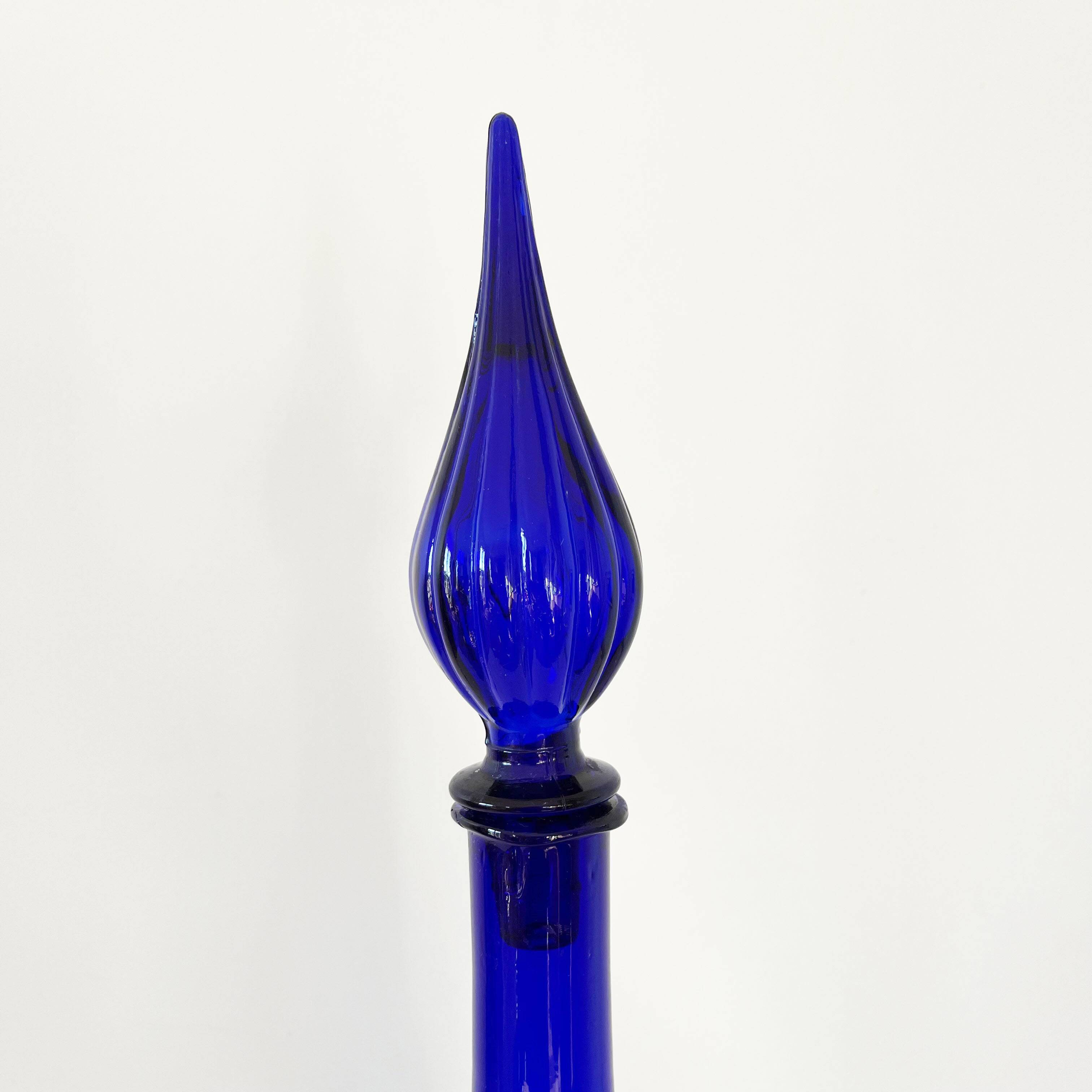 Bouteille, carafe italienne Empoli bleue