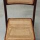 Chaises pliantes en bois et cannage, 80's