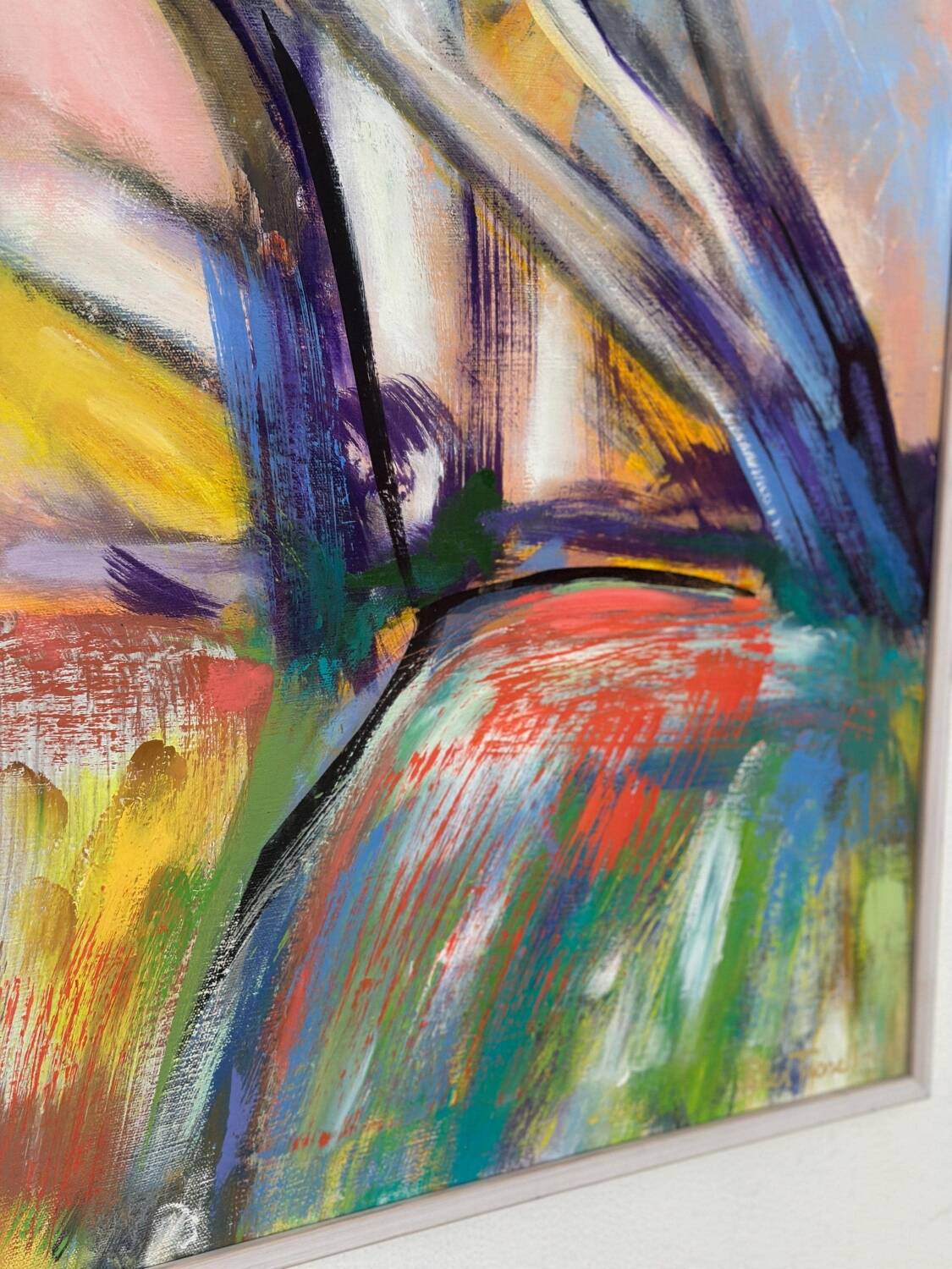 Swedish Oil on Canvas – “komposition” by Peter Trosell – 2006