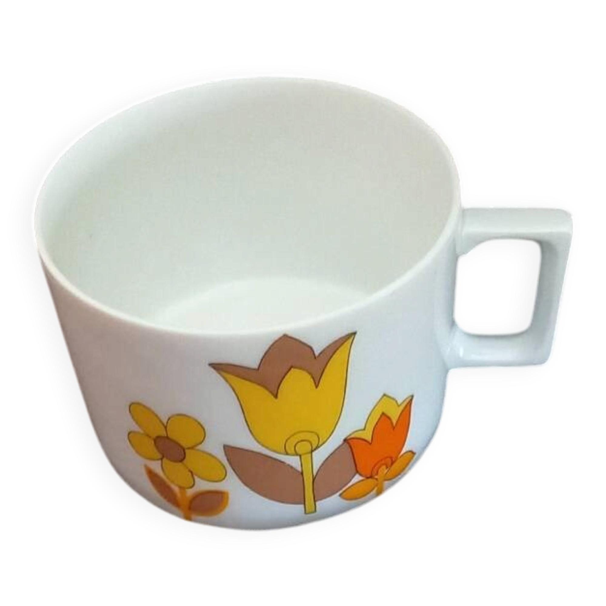 Large high Berry cup porcelain creation Lourioux France