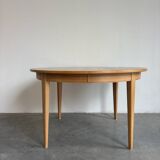 Vintage extendable round dining table Omann Jun