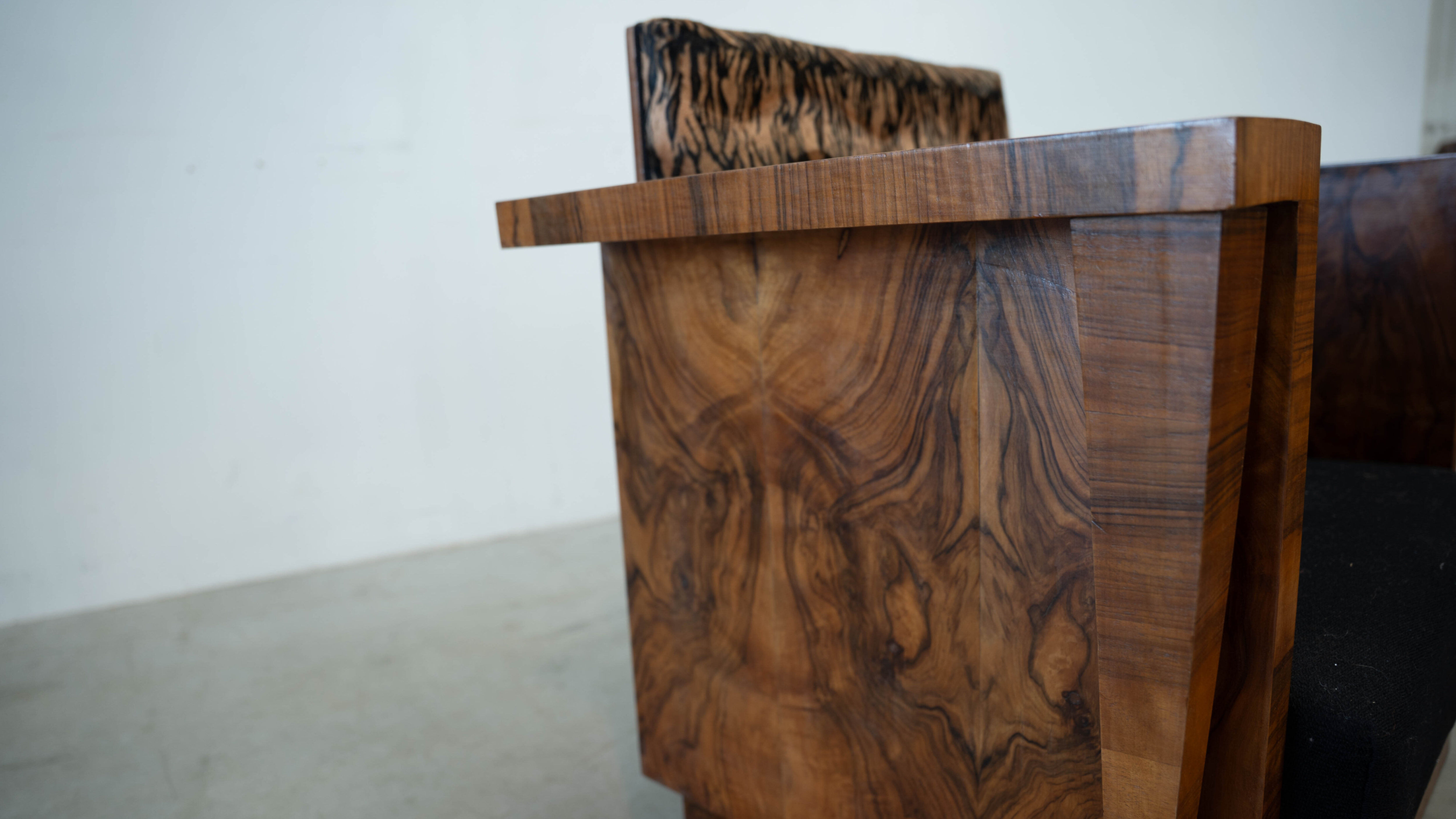 Set of two Art Deco lounge chairs