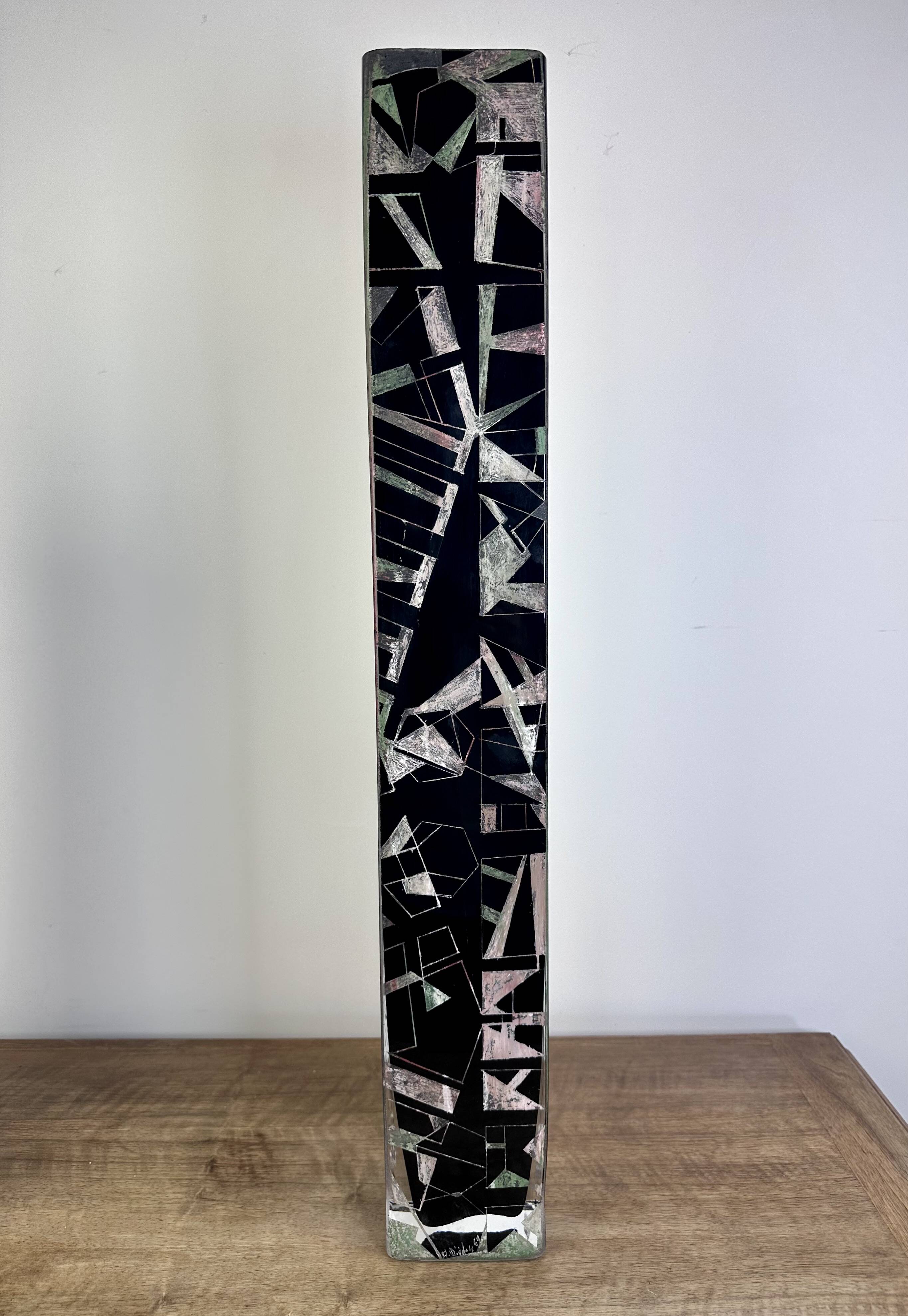 Anatole Riecke Cubist vase 1969 height 70cm