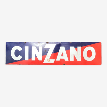 Plaque publicitaire émaillée Cinzano