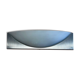 Rectangular wall lamp, brushed metal and glass