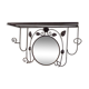 Porte manteaux avec miroir rond 4 patères + porte chapeaux an 30/40 en fer forgé