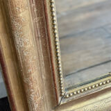 Old mirror louis Philippe gilded gold leaf pediment angels