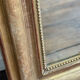 Old mirror louis Philippe gilded gold leaf pediment angels
