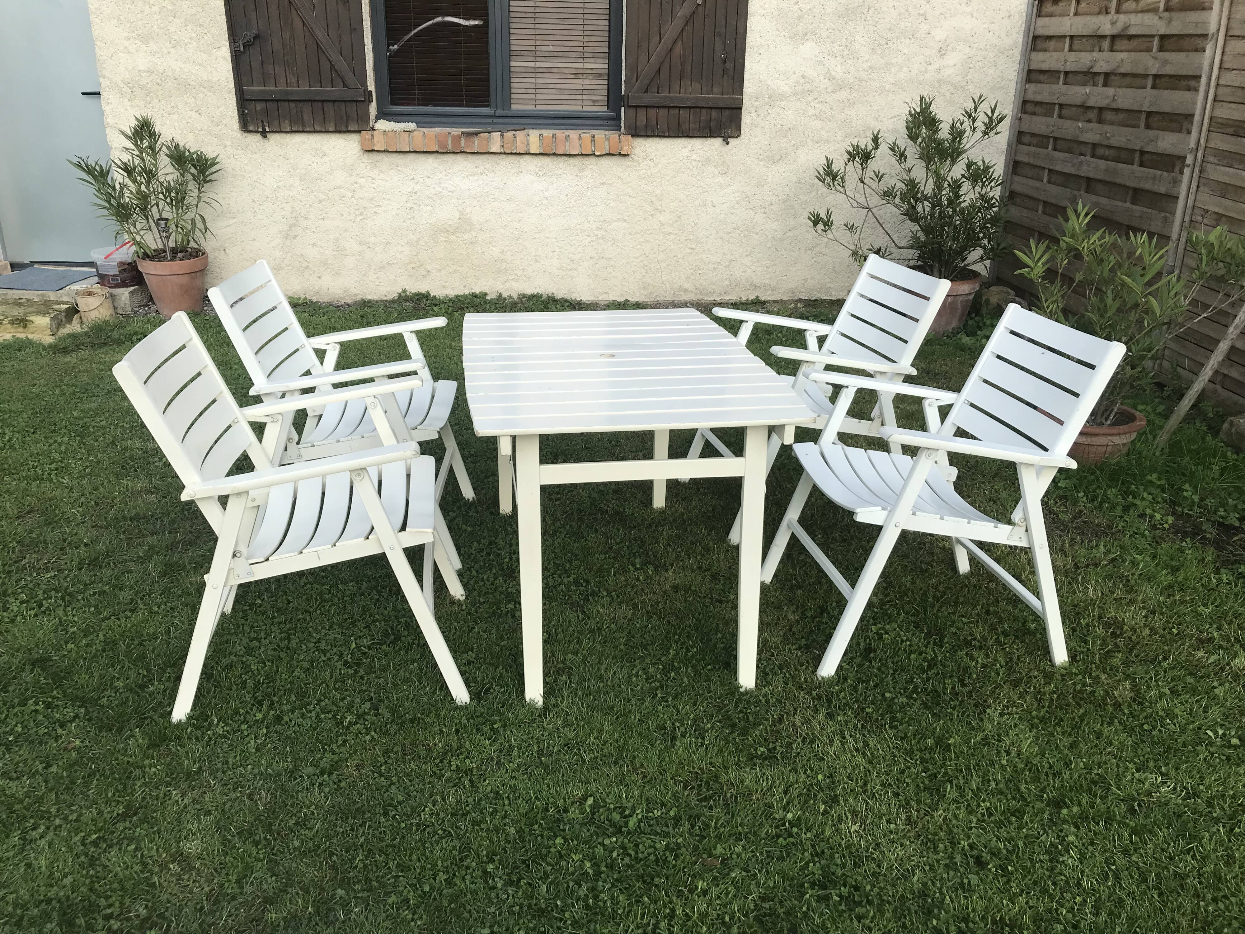 Vintage wooden garden furniture