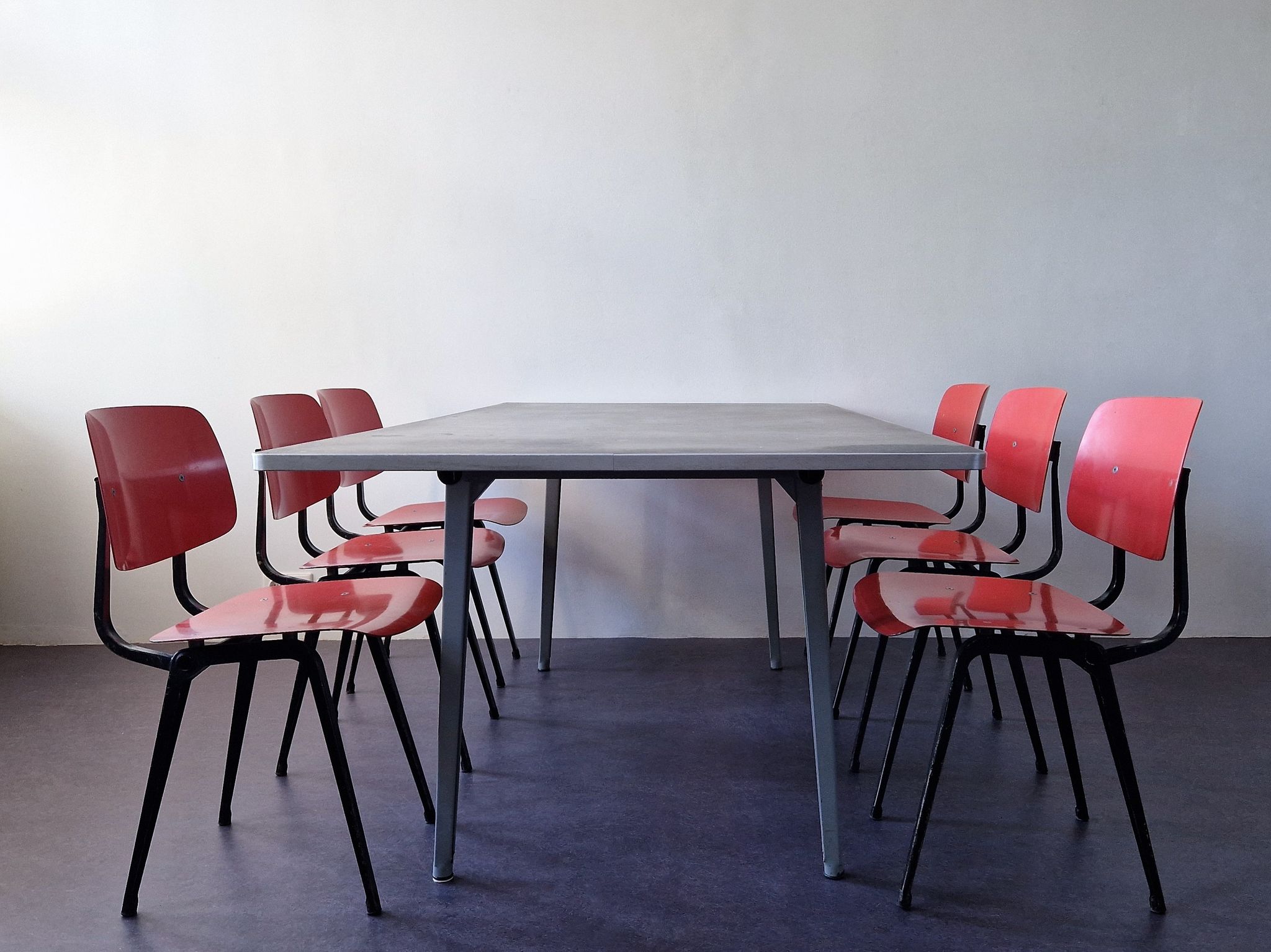 6 Revolt chairs by Friso Kramer for Ahrend De Cirkel, the Netherlands, 1956