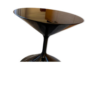 Tempo black pedestal table from Zanotta