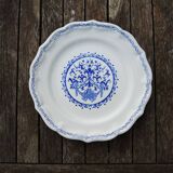 12 Anciennes Assiettes à Dessert en Faïence de Gien - Décor Rouen