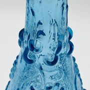 Large vintage blue glass bottle from Empoli