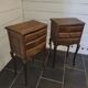 Pair of Louis XV style oak bedside tables