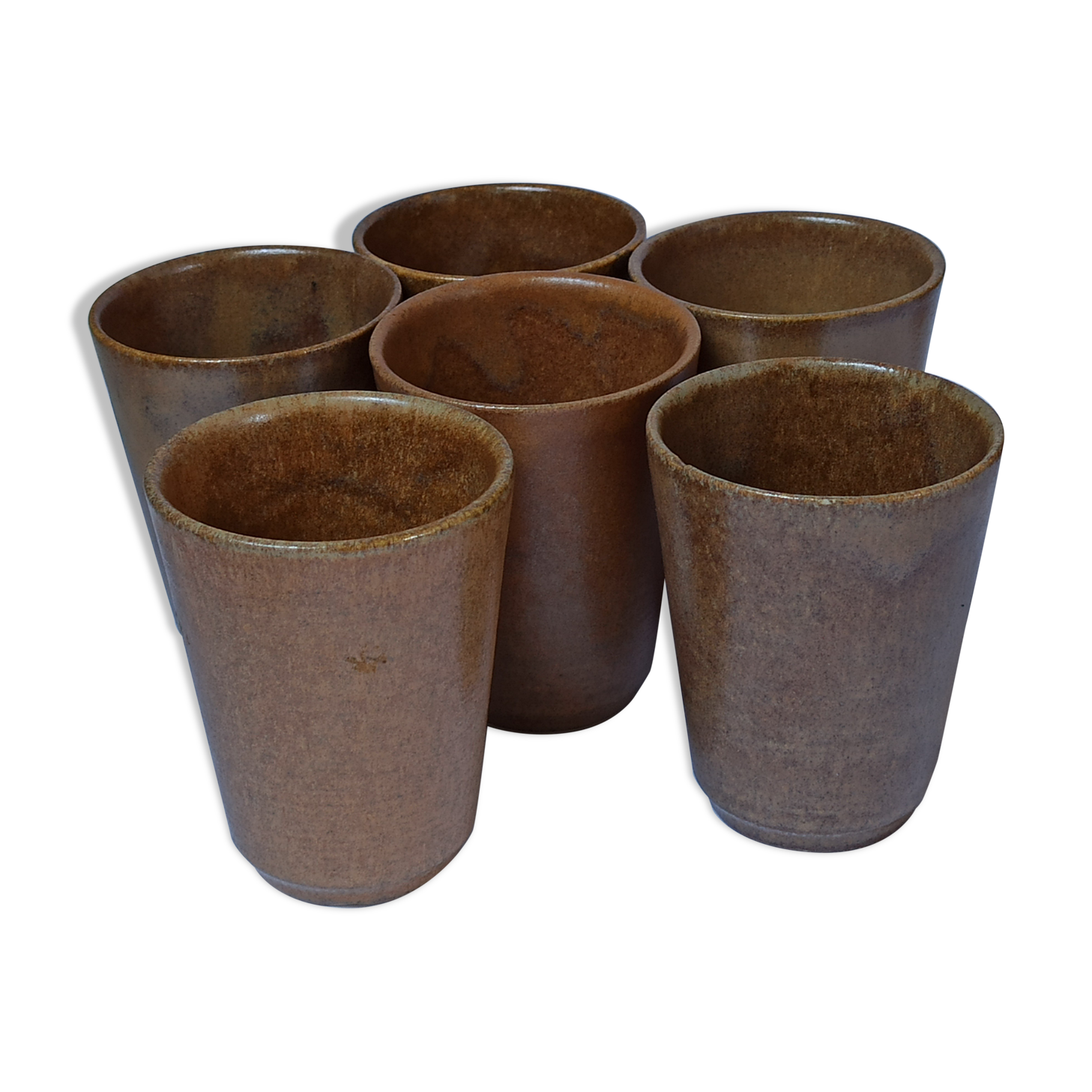 Vintage sandstone Digoin glasses