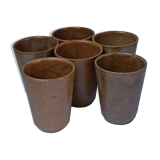 Vintage sandstone Digoin glasses