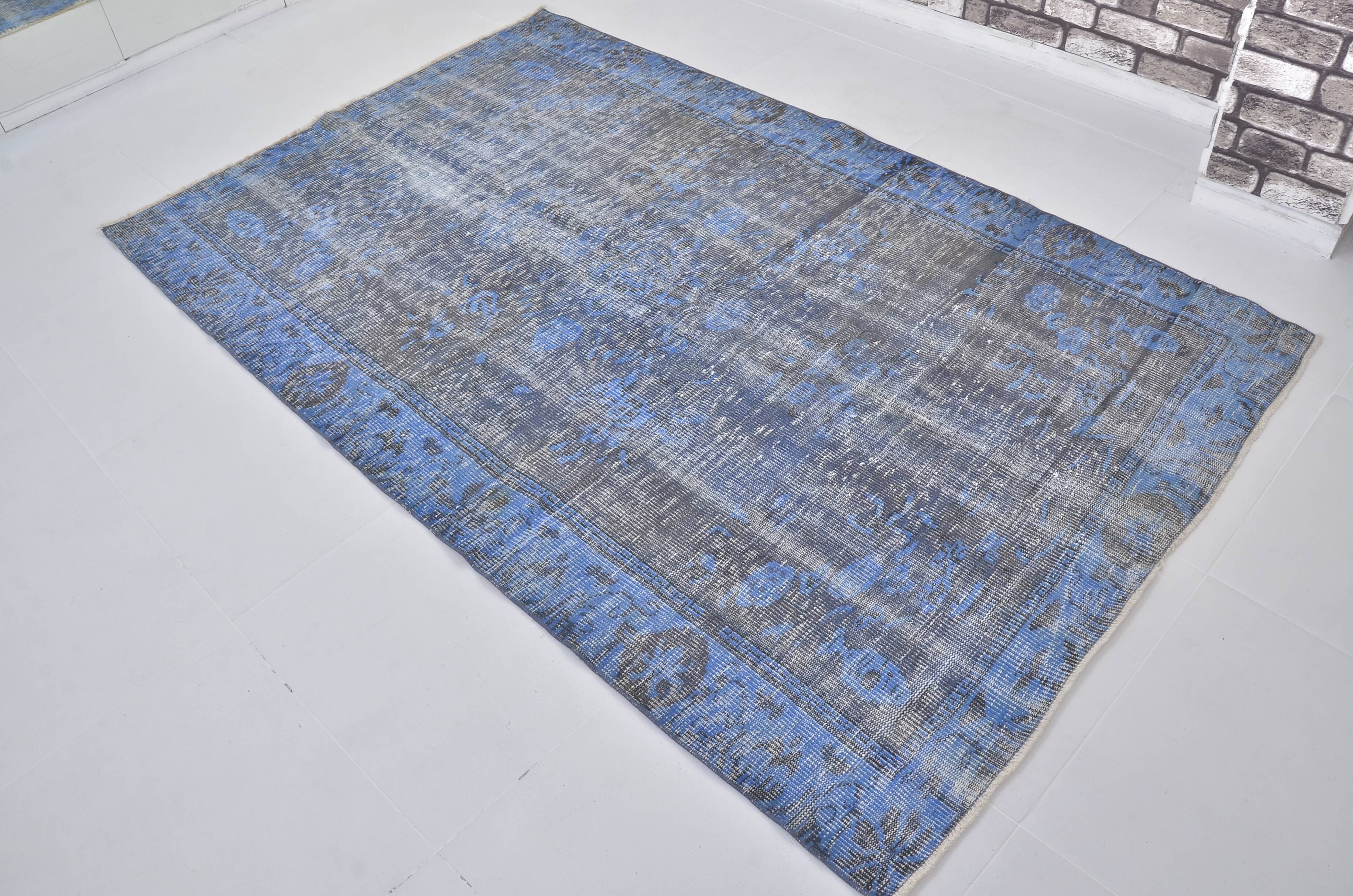 Blue Handknotted Anatolian Oushak Carpet sku 2230