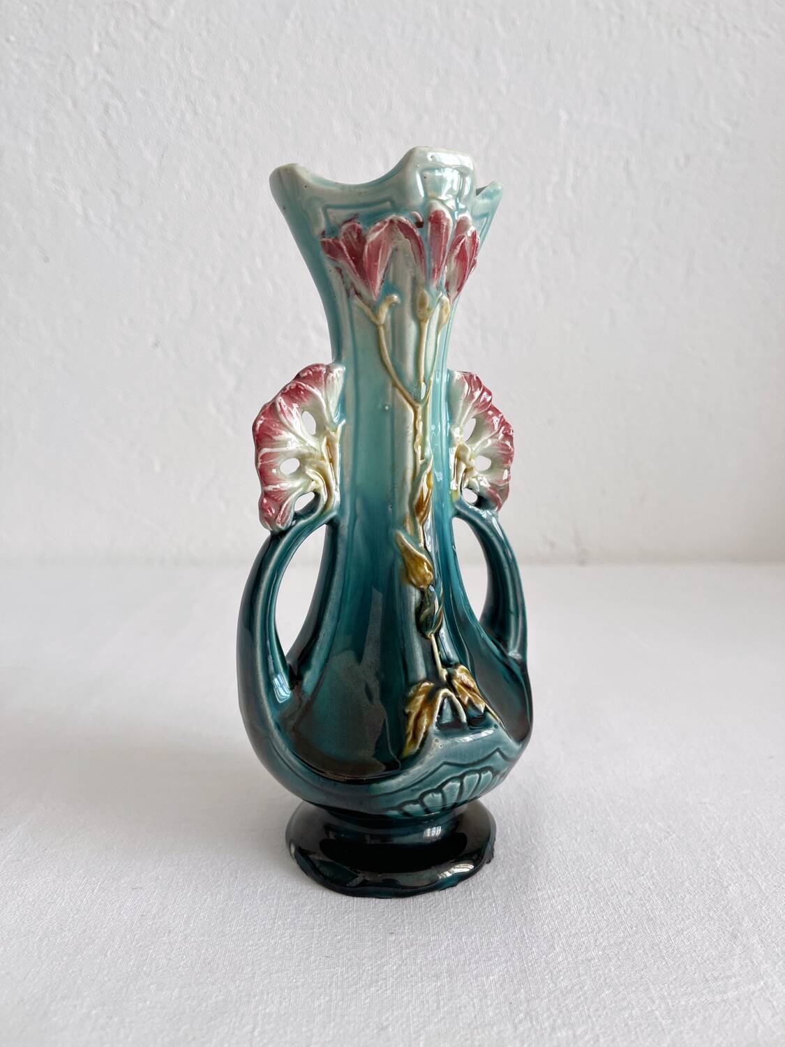 Art Nouveau slip soliflore vase from the late 19th century