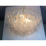 Italian chandelier poliedro murano glass