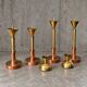 4 x Large / weighty postmodern candles / 1970s / two heights 60 - 70 cm / copper - brass