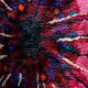 Abstract Scandinavian  Hand-Knotted High Pile Rya Rug Carpet, Sweden, 1960s