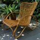 Fauteuil vintage en rotin / fauteuil une place / chaise lounge