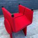 Red foam and fabric armchair banquette by Sitland, 1970.