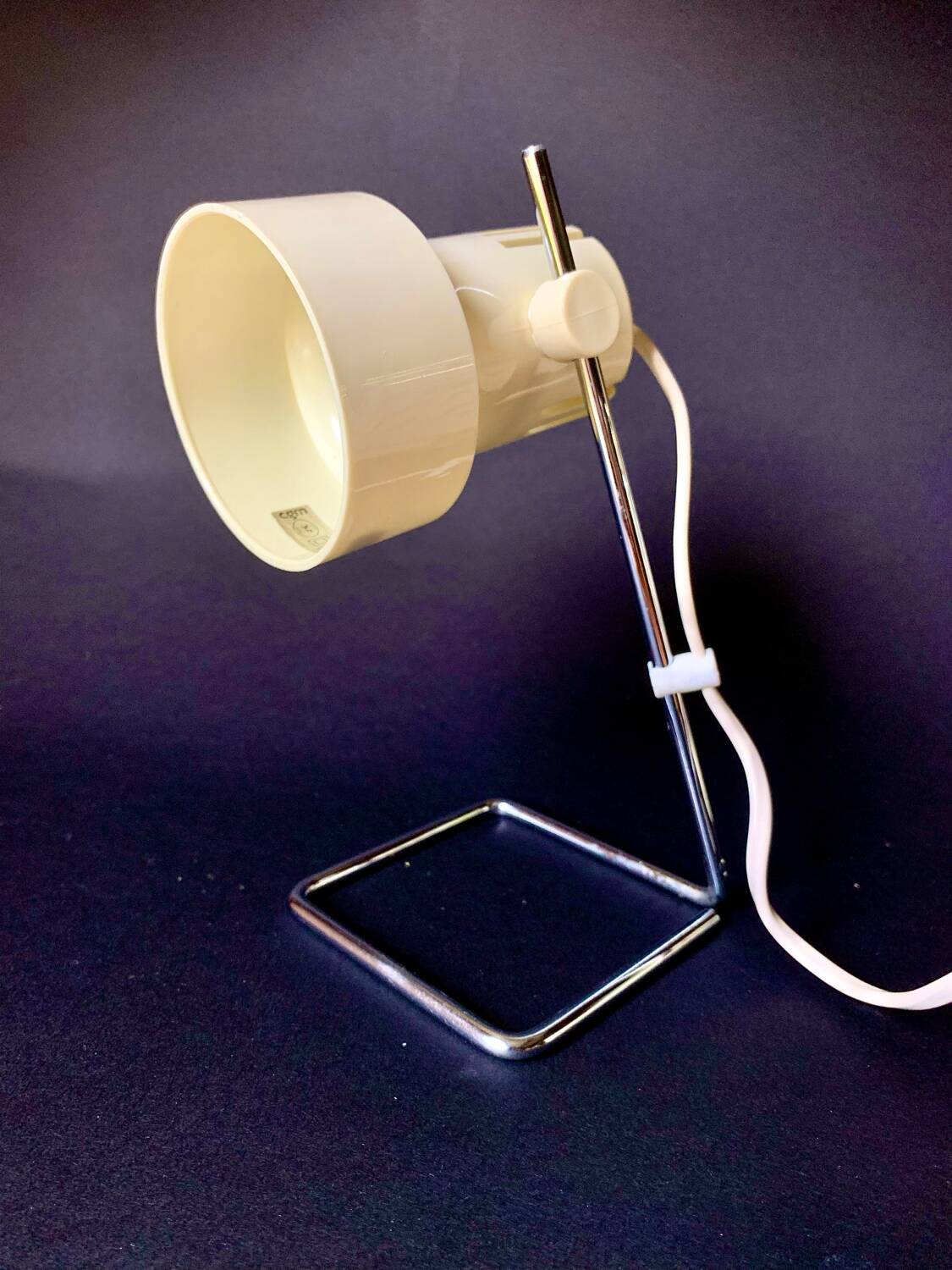 Pair of plastic and metal spotlights 1970 CGM