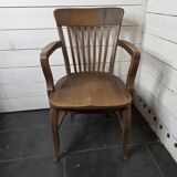 Fauteuil de bureau américain ancien en chêne