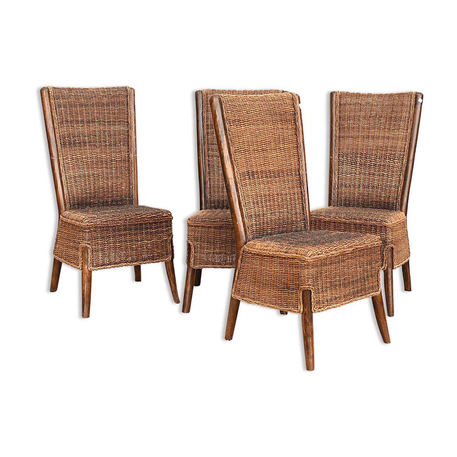 4 wicker chairs