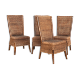 4 wicker chairs