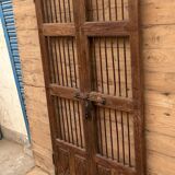 Teak patio door