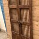 Teak patio door
