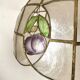 Suspension in mother-of-pearl and vintage brass, fruit decoration