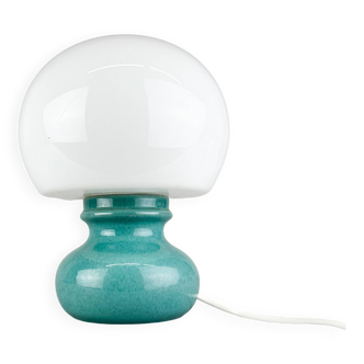 Mid Century Glass and Ceramic Table Lamp, 1960's