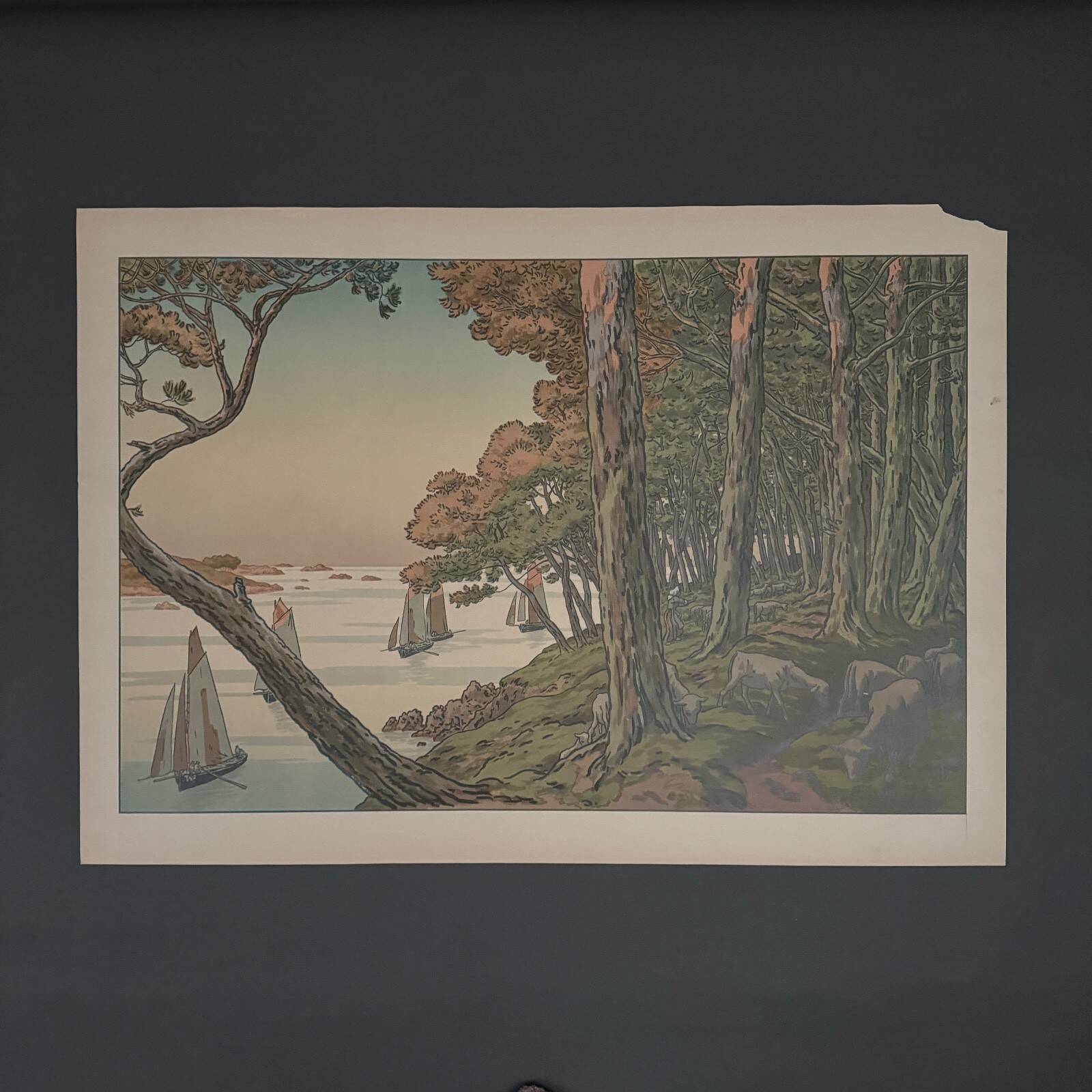 Lithograph by Henri Rivière The Aspects of Nature - Summer Evening