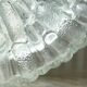 Set of 3 textured moulded glass ceiling lights/wall lights from the 1970s.