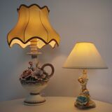 Desk Lamps with Lampshades Day, 1950s, Set of 2