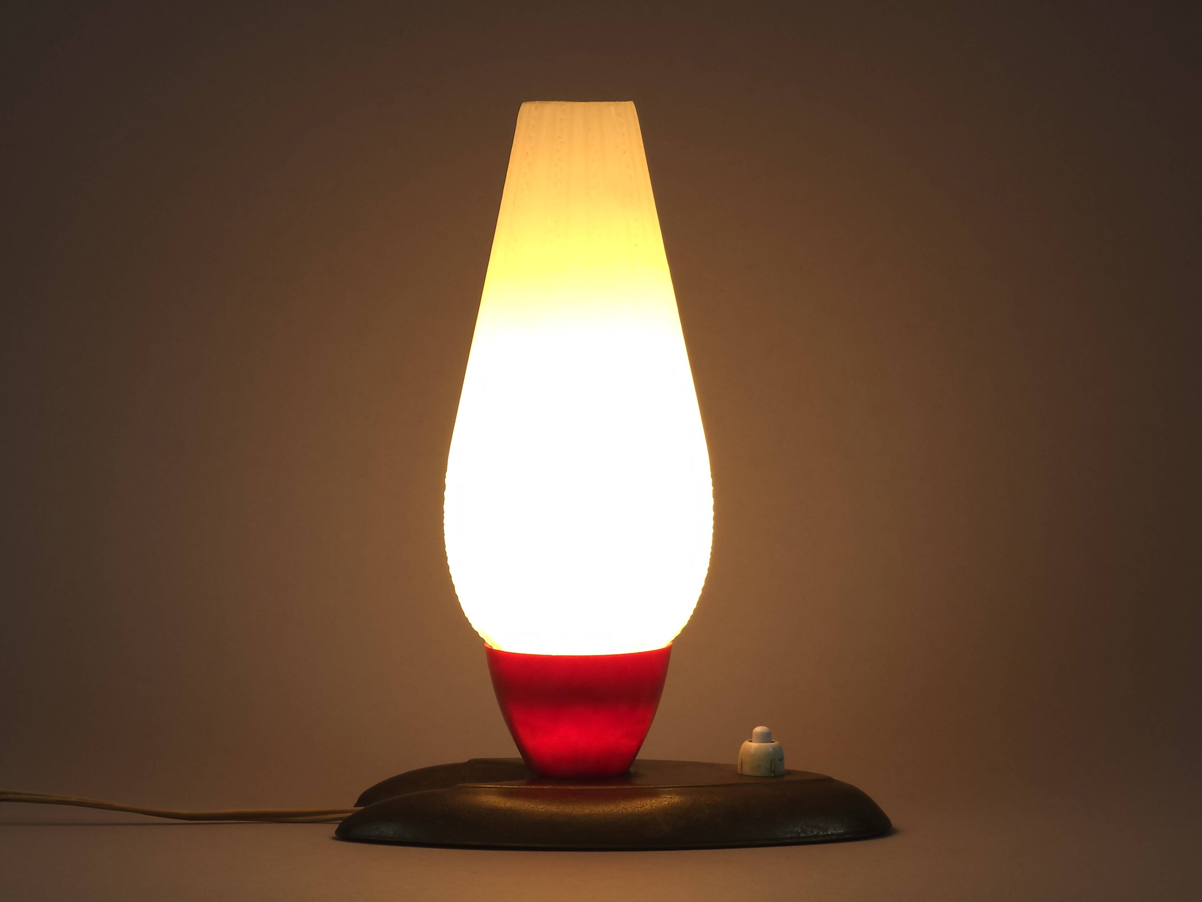 Vintage 1950s Mid Century Modern Bedside Table Light • MCM Atomic Space Age