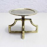 Brutalist brass candle holder