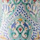 Mediterranean Table Lamp in Hand-Painted Spanish Ceramic, New Yellow Silk Shade