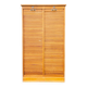 Double curtain file cabinet, 1950s, light oak