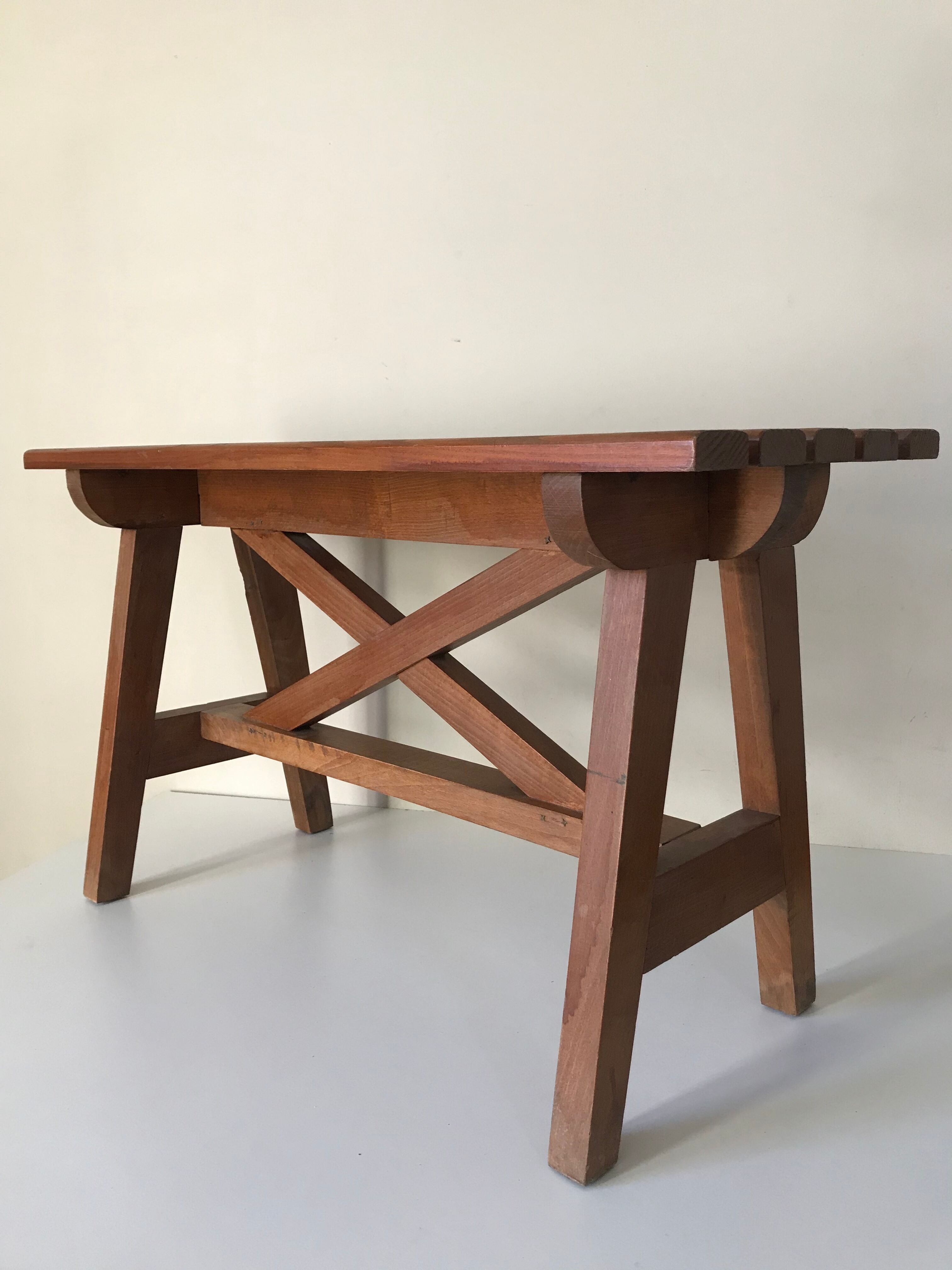 Bench vintage oak Annees 60